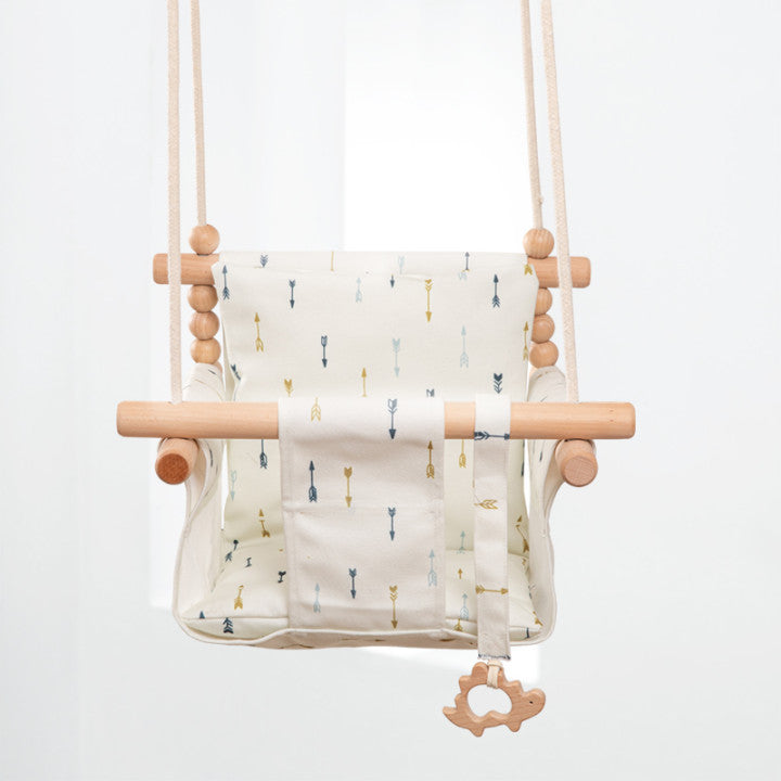 Babyschaukelsitz aus Baumwollleinen zum Aufhängen - für drinnen und draußen (verschiedene Designs)
