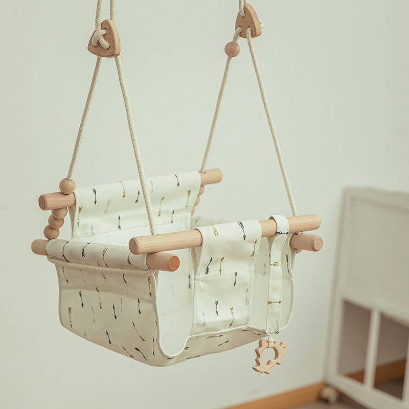 Babyschaukelsitz aus Baumwollleinen zum Aufhängen - für drinnen und draußen (verschiedene Designs)