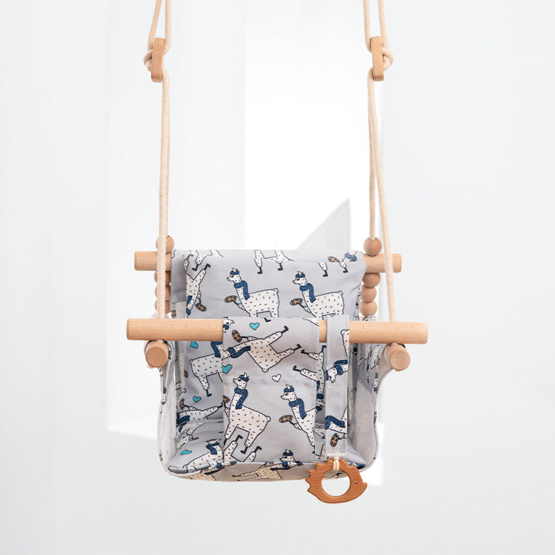 Babyschaukelsitz aus Baumwollleinen zum Aufhängen - für drinnen und draußen (verschiedene Designs)