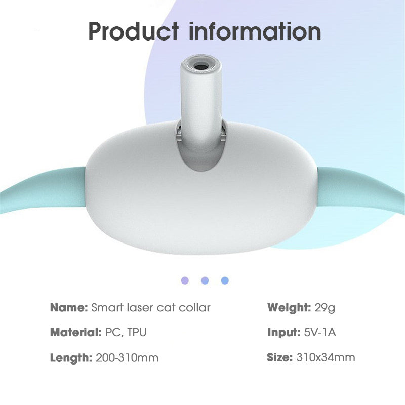 Intelligentes Laser-Neigungs-Katzenhalsband - Katzenspielzeug USB Aufladung