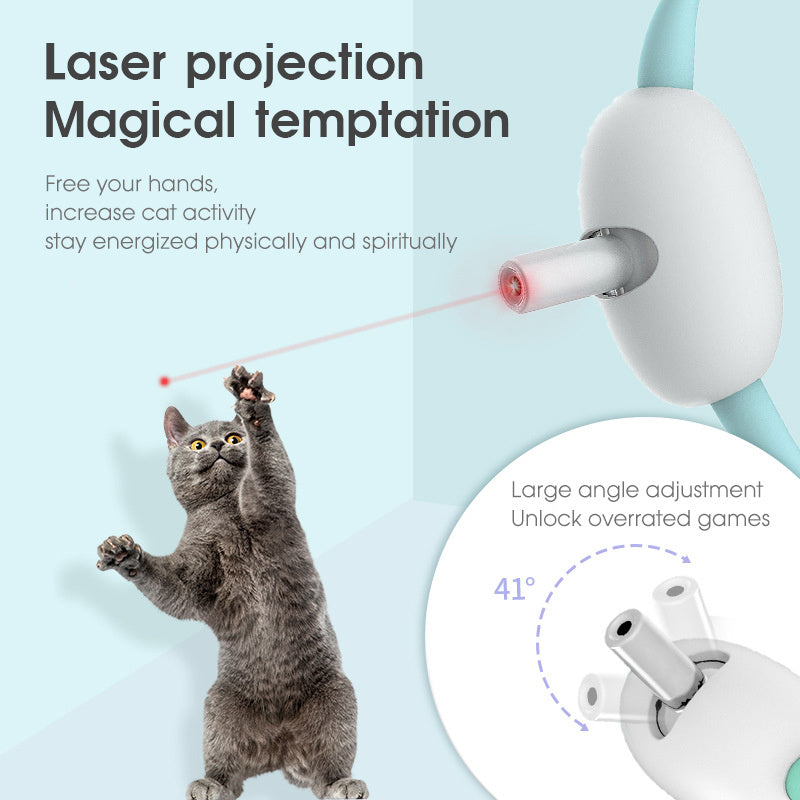 Intelligentes Laser-Neigungs-Katzenhalsband - Katzenspielzeug USB Aufladung