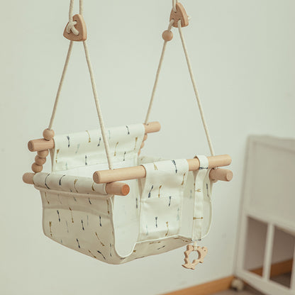 Babyschaukelsitz aus Baumwollleinen zum Aufhängen -  für drinnen und draußen (verschiedene Designs)