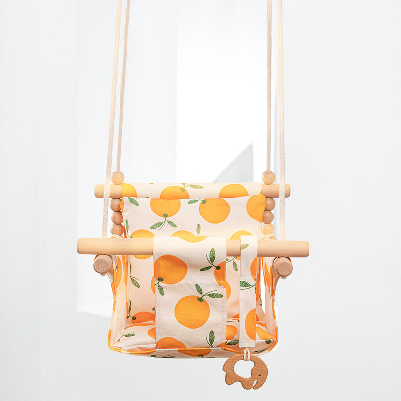 Babyschaukelsitz aus Baumwollleinen zum Aufhängen -  für drinnen und draußen (verschiedene Designs)