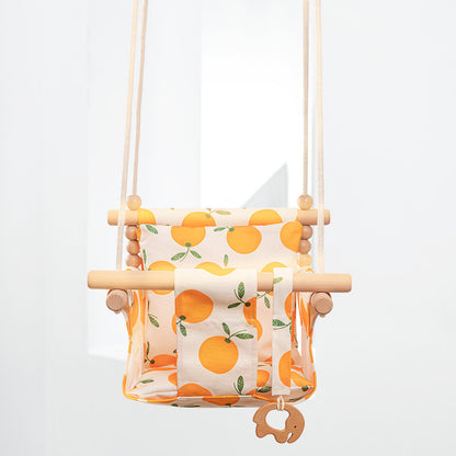 Babyschaukelsitz aus Baumwollleinen zum Aufhängen -  für drinnen und draußen (verschiedene Designs)