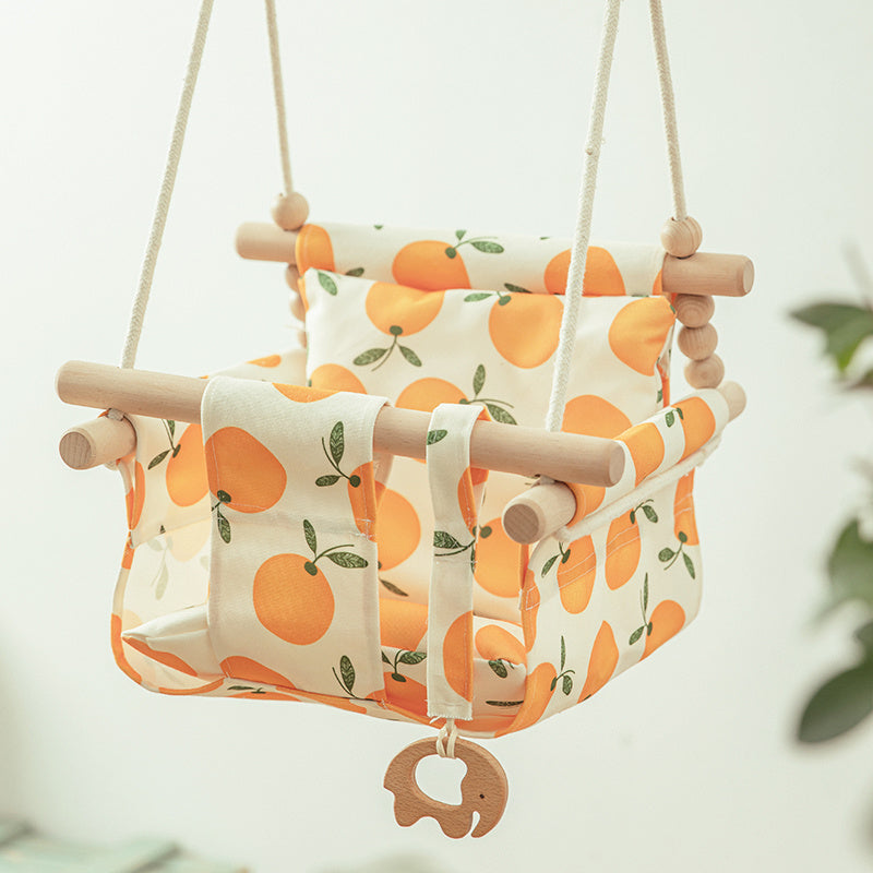 Babyschaukelsitz aus Baumwollleinen zum Aufhängen -  für drinnen und draußen (verschiedene Designs)