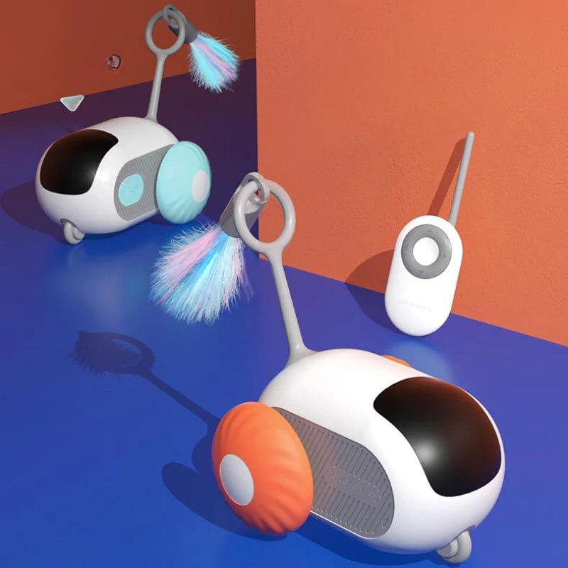 Interaktives Katzenautospielzeug mit Fernbedienung - USB-Aufladung